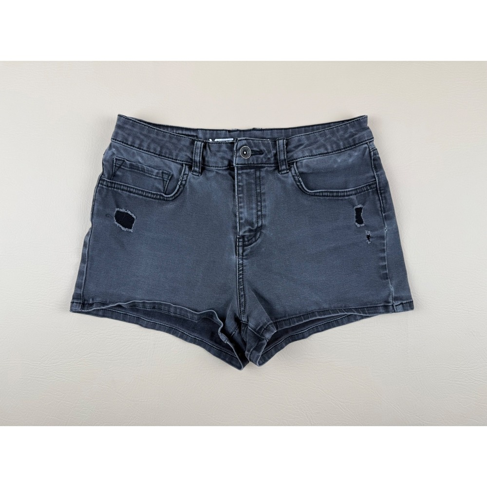 Skater Grunge Denim Shorts Distressed High‎ Waisted Size 7/28 Vans